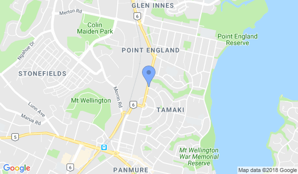 Auckland Muay Thai Kickboxing Gym location Map