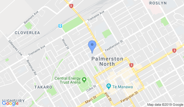 Bujinkan Dojos Palmerston North location Map