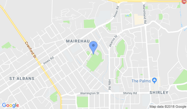 Christchurch Judo School location Map