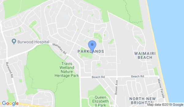 Parklands Karate - Goju Ryu Karate Do New Zealand location Map