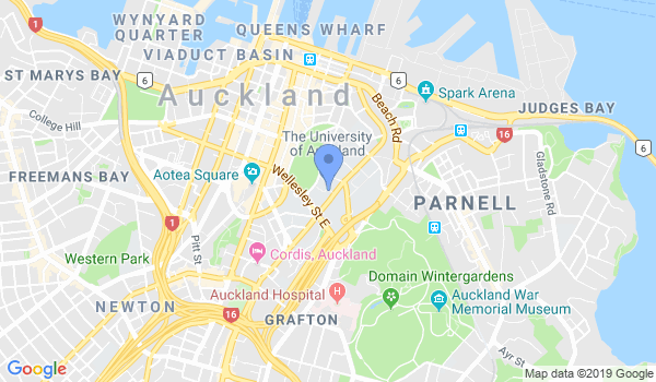 University of Auckland Goju Ryu Karate Club location Map